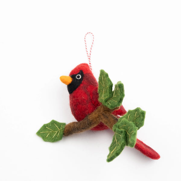 Felt Red Cardinal Ornament