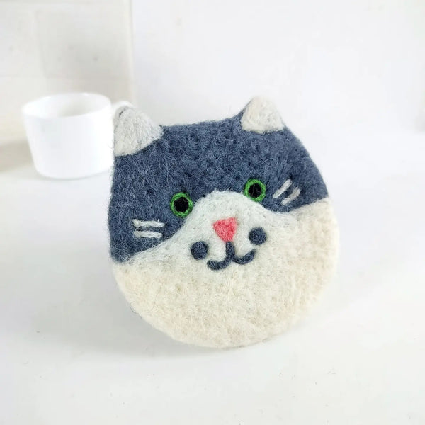 Felt Kitty Coasters