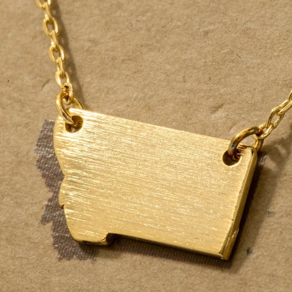 Montana State Pendant Necklace