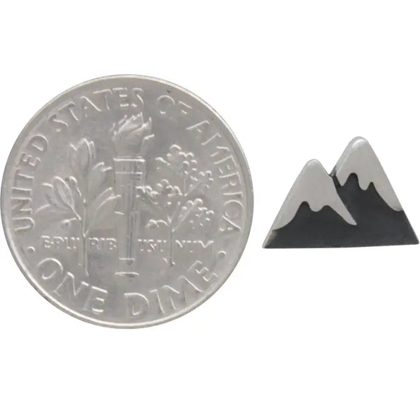 Bronze Snow Cap Mountain Post Earrings