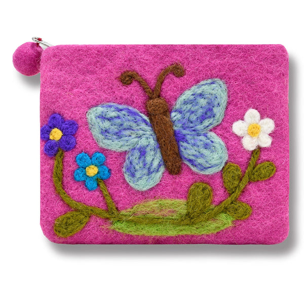 Butterfly with Flowers Coin Purse