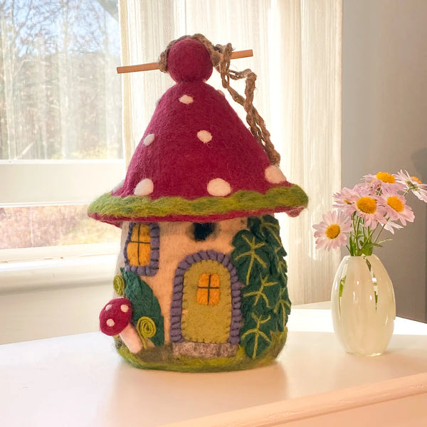 Mossy Mushroom Birdhouse