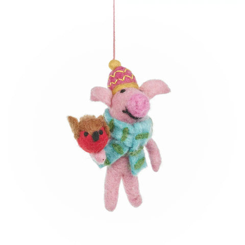 Porky Noel Christmas Pig Ornament