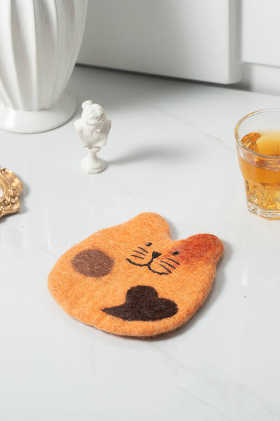 Felt Fatty Cat Coasters