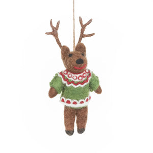 Retro Reindeer Ornament