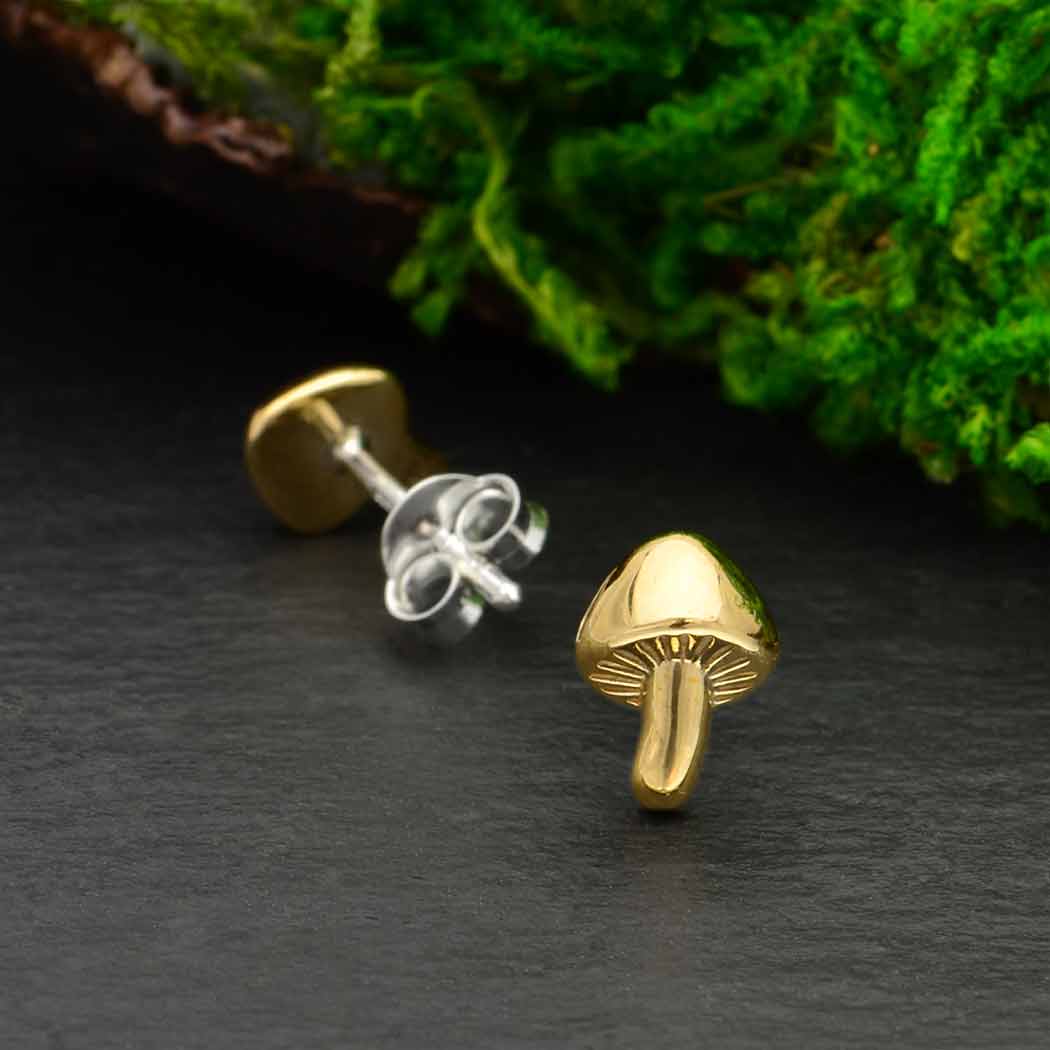 Mushroom Post Earrings