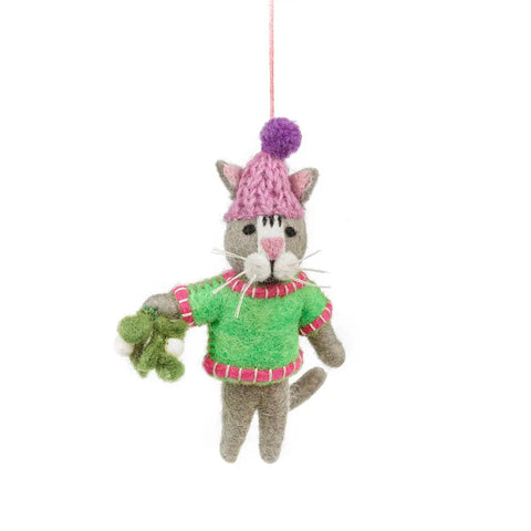 Mistletoe Meows Cat Ornament