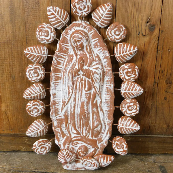 Clay Madonna Sculpture