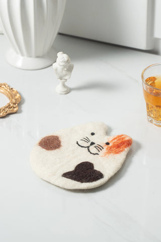 Felt Fatty Cat Coasters