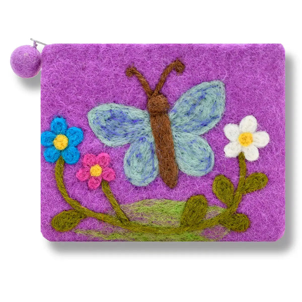 Butterfly with Flowers Coin Purse