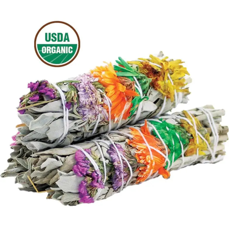 Good Vibes Floral White Sage Smudge