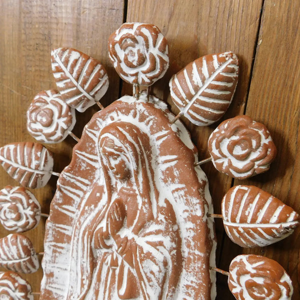Clay Madonna Sculpture