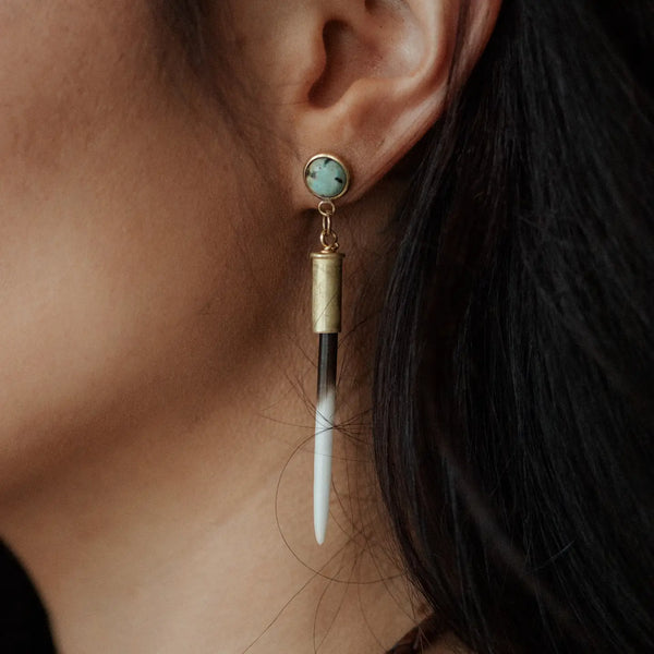 Yellowstone Beth Dutton Quill Studs - Turquoise Variant