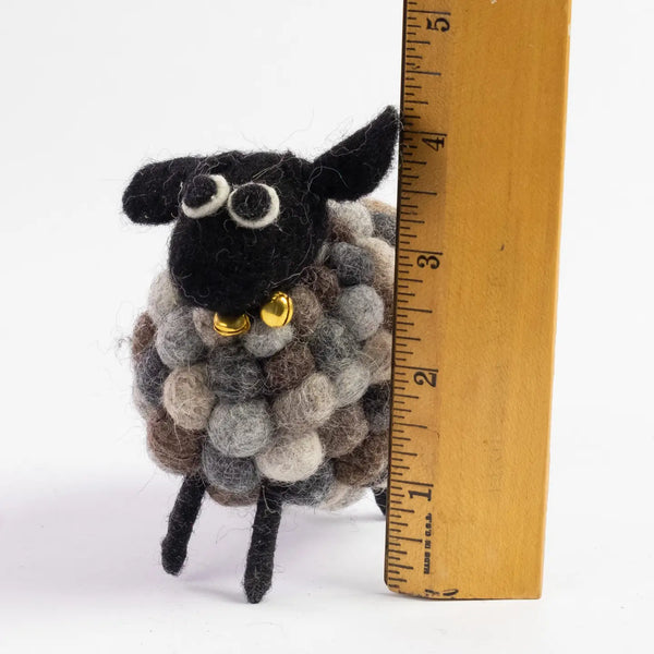 Felt Grey Ball Sheep