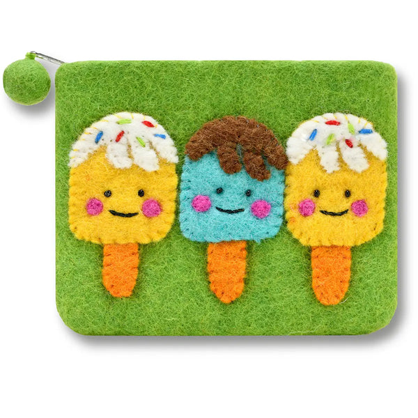 Popsicle Felted Coin Purse