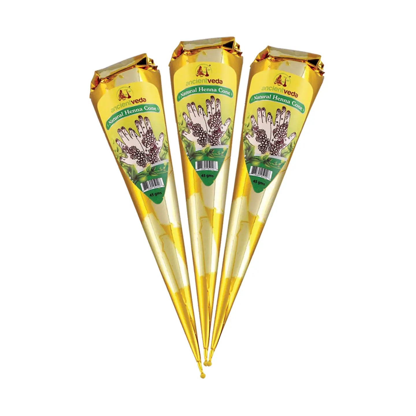 Ancientveda - Premium Gold Henna Cones (30 G.)
