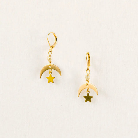 Moon and Star Earring