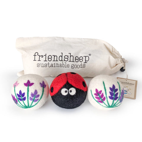 Ladybug Lavender Fields Eco Dryer Balls