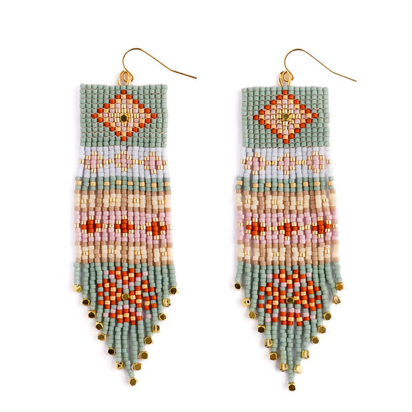 Beaded Handwoven Shisha Earring