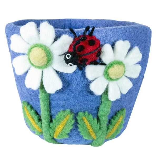 Daisy Felt Pot