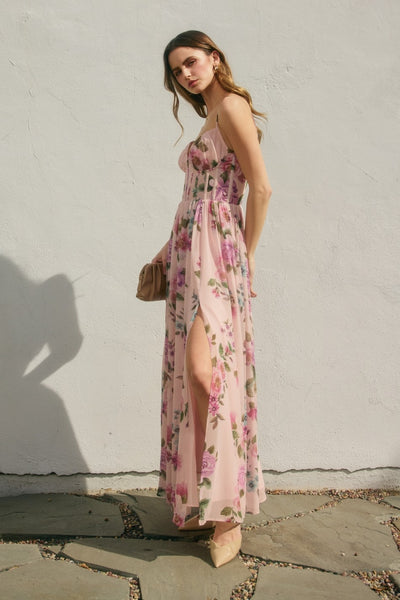 Sweet Candy Corset Flowy Maxi Dress