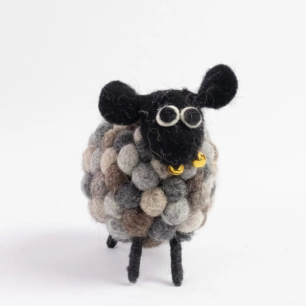 Felt Grey Ball Sheep