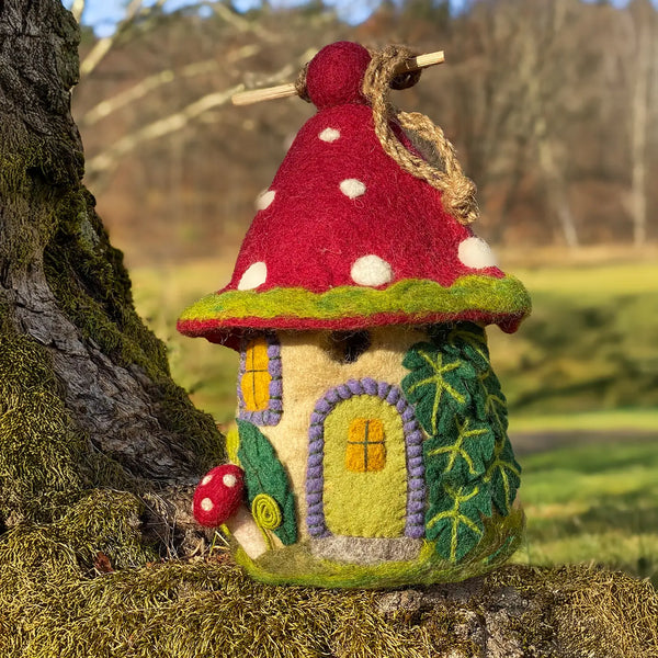 Mossy Mushroom Birdhouse