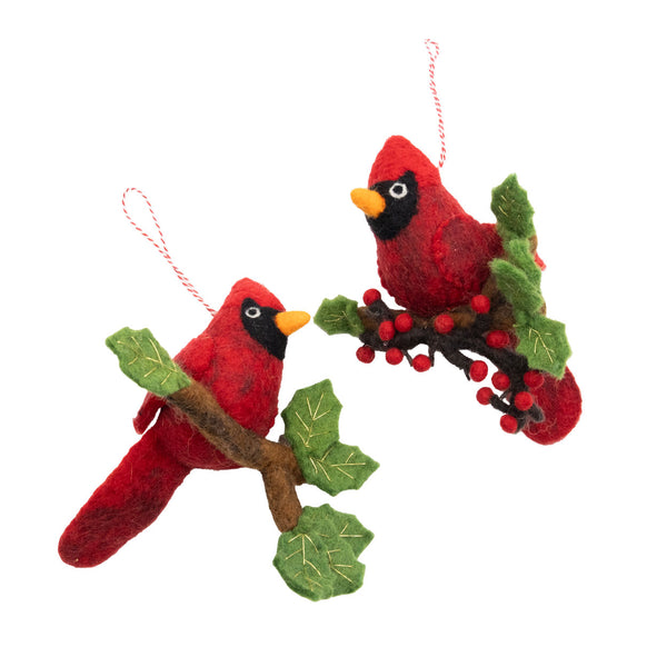 Felt Red Cardinal Ornament