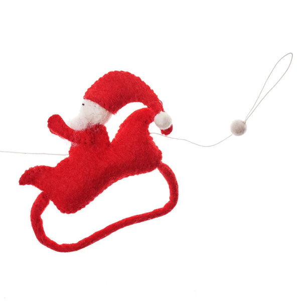 Felt Santa and Reindeer Garland