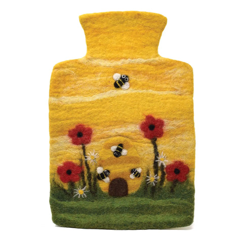 Bees Felt Hot Water Bottles