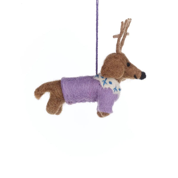 Rudy Dachshund Dog Ornament
