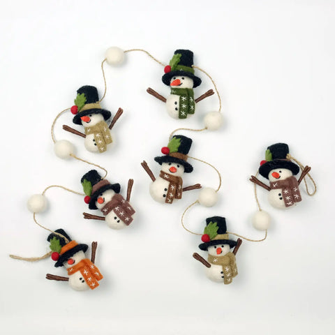 Felt Snowman Garland