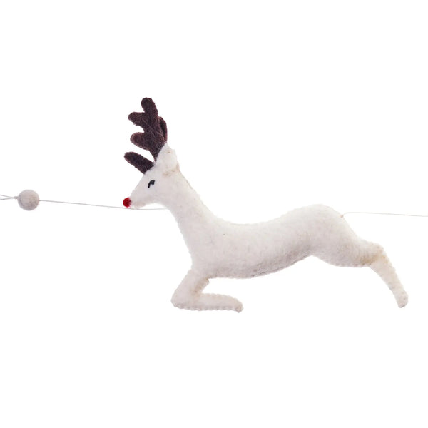Felt Santa and Reindeer Garland