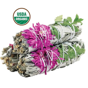 Dahlia White Sage Smudge Stick