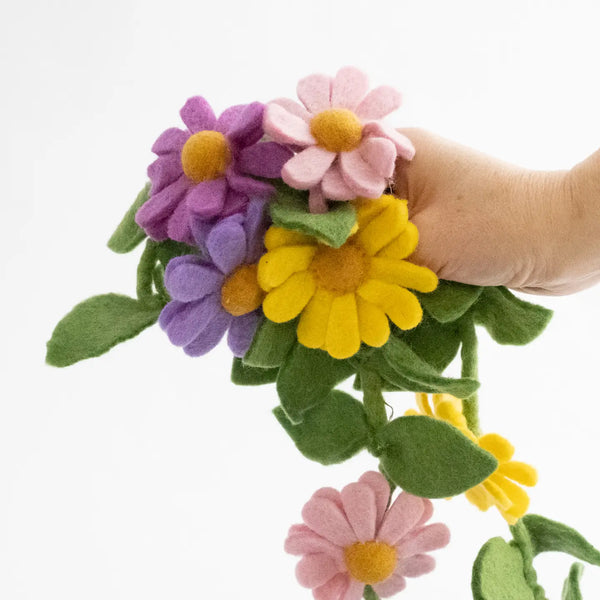 Purple, Pink and Yellow Daisy Garland