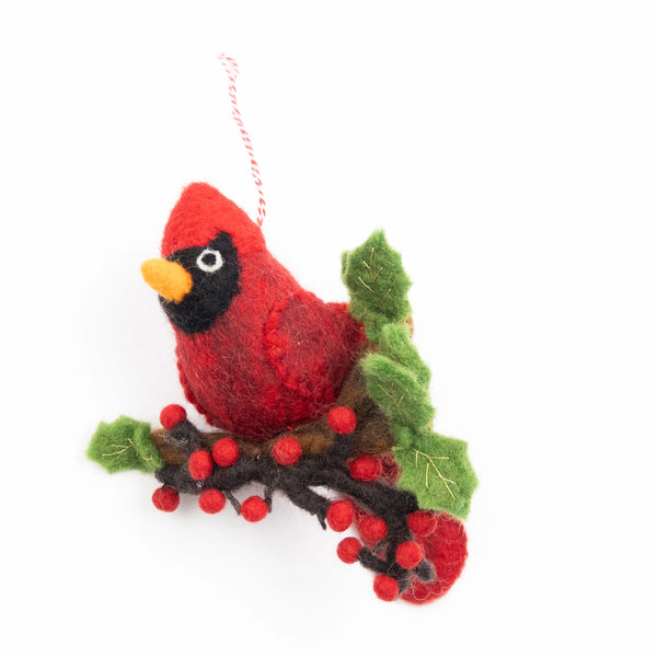 Felt Red Cardinal Ornament