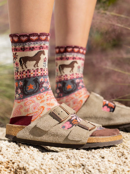 Horse Boxed Boho Sock Set