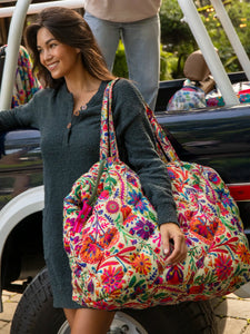 Rainbow Puffy Weekender Bag
