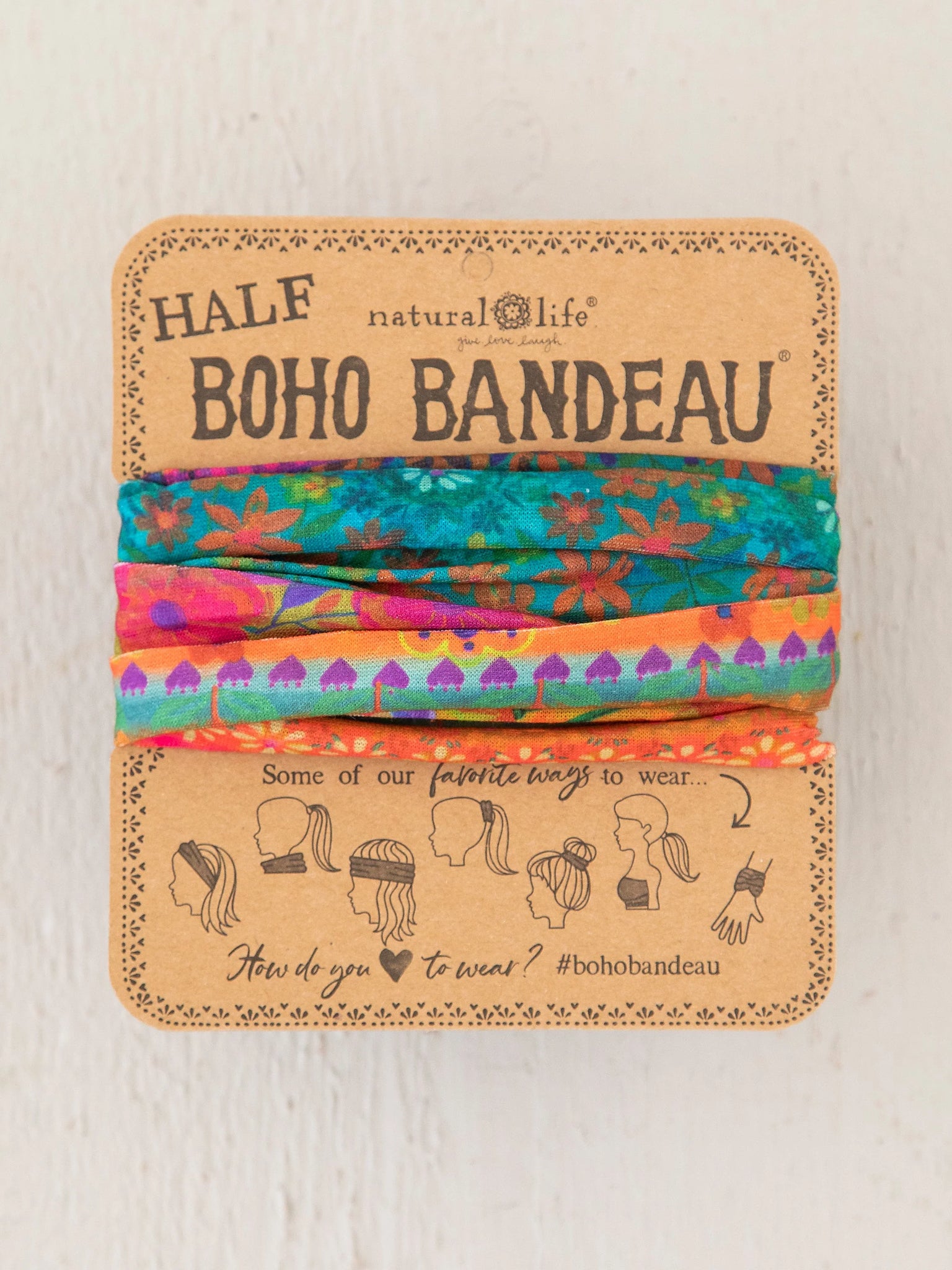 Bright Border Half Boho Bandeau