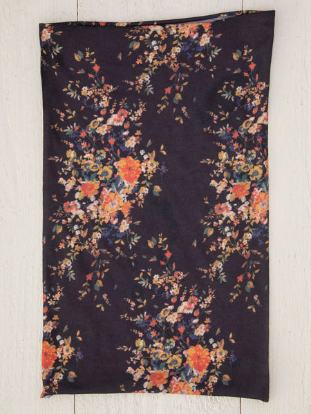 Black Red Bouquets Boho Bandeau