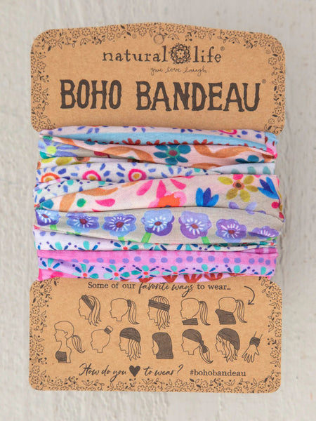 Cream Border Full Boho Bandeau