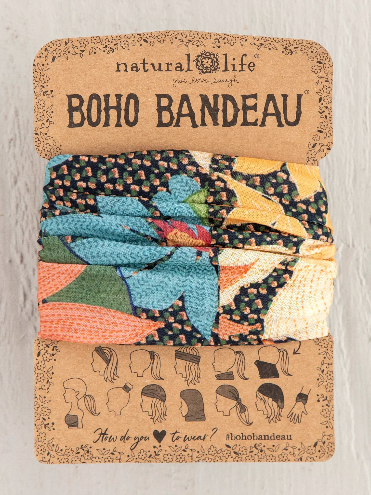 Blue Coral Cream Full Boho Bandeau