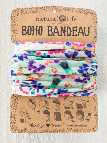 Dark Cream Tie-Dye Full Boho Bandeau