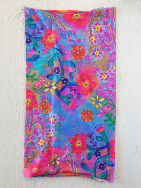 Full Boho Bandeau Headband - Neon Floral