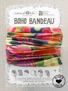 Full Boho Bandeau Headband - Pink Painted Garden