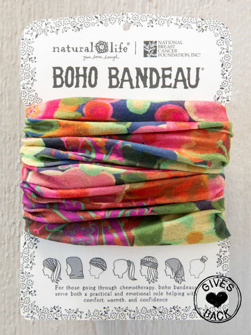 Full Boho Bandeau Headband - Pink Painted Garden