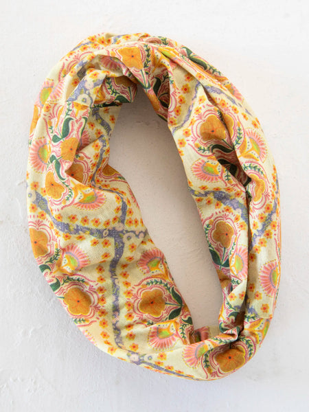 Full Boho Bandeau Headband - Diamond Block Cream