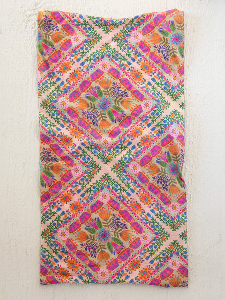 Pink Floral Diamonds Full Boho Bandeau