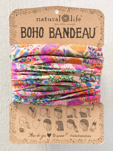 Pink Floral Diamonds Full Boho Bandeau