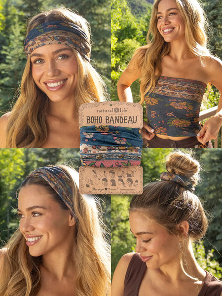 Riviera Batik Blue Boho Bandeau